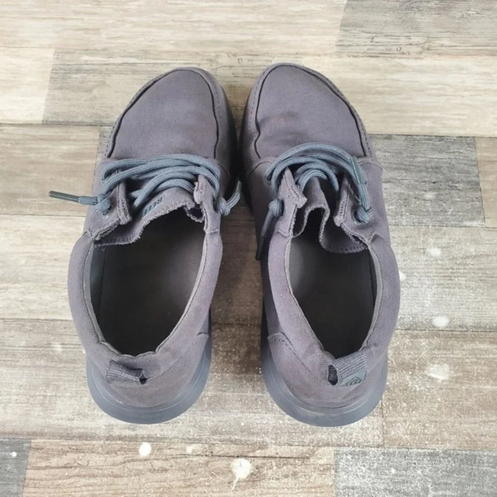 Reef Swellsole Cutback Mens Shoes Sz 9.5 Dark Gray Round Toe Lace Up‎ Sneakers